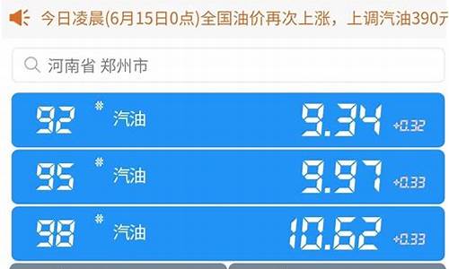 河南省今日油价查询最新消息_河南省实时油价